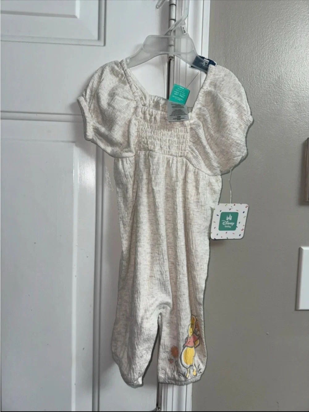 Disney Cream Winnie the Pooh Infant Romper